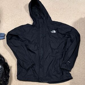The North Face Men's Hooded Black Raincoat large